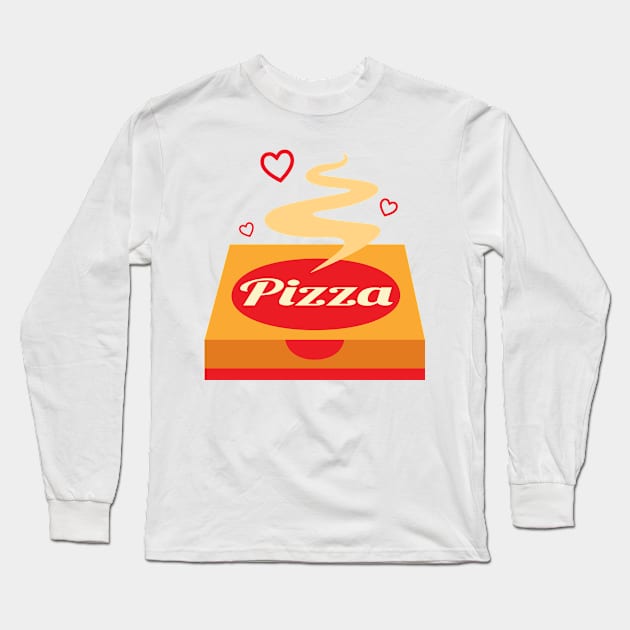 Pizza love, Pizza life, Funny pizza, funny Long Sleeve T-Shirt by Azizshirts